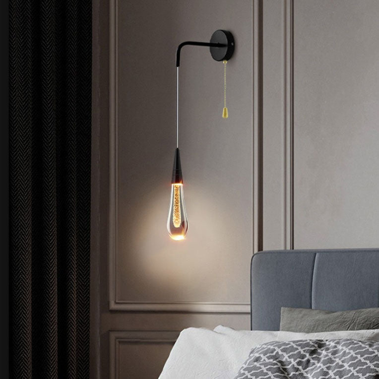 Oak & Coral | LumeTear LED Wall Light in Teardrop Design