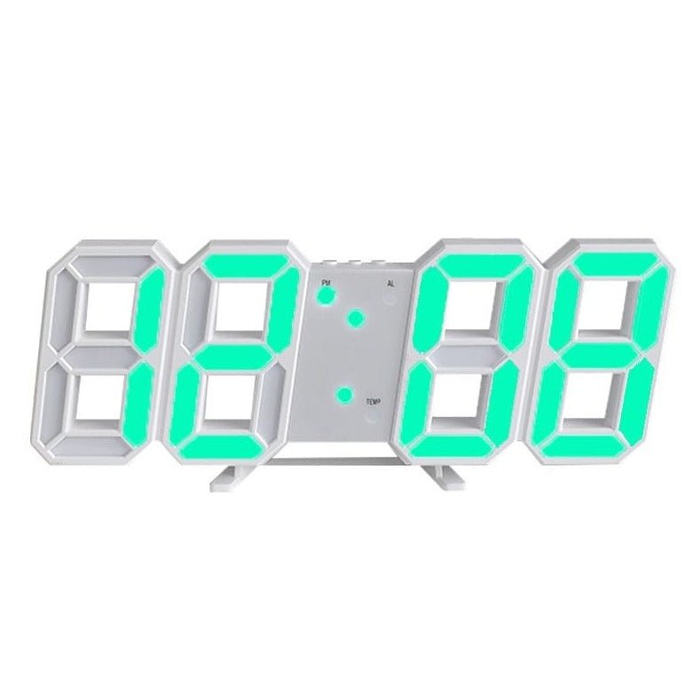 Oak & Coral | LumiSync 3D LED Wall Clock – Modern Digital Clock with Dimmable Lighting