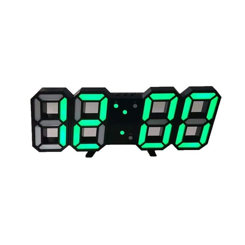 Oak & Coral | LumiSync 3D LED Wall Clock – Modern Digital Clock with Dimmable Lighting