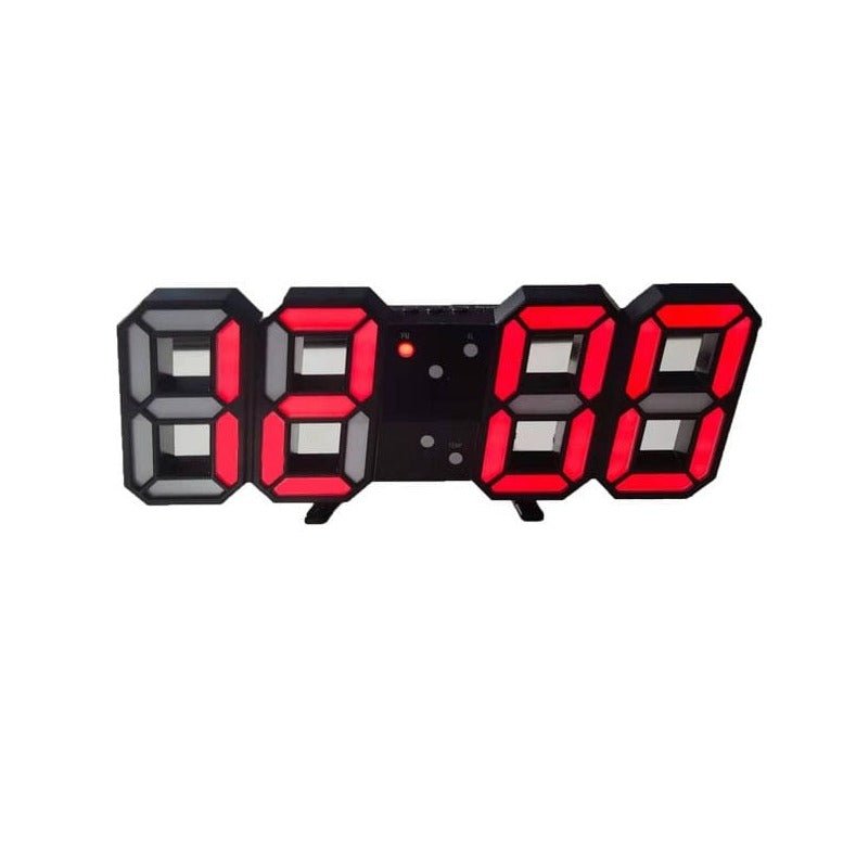 Oak & Coral | LumiSync 3D LED Wall Clock – Modern Digital Clock with Dimmable Lighting