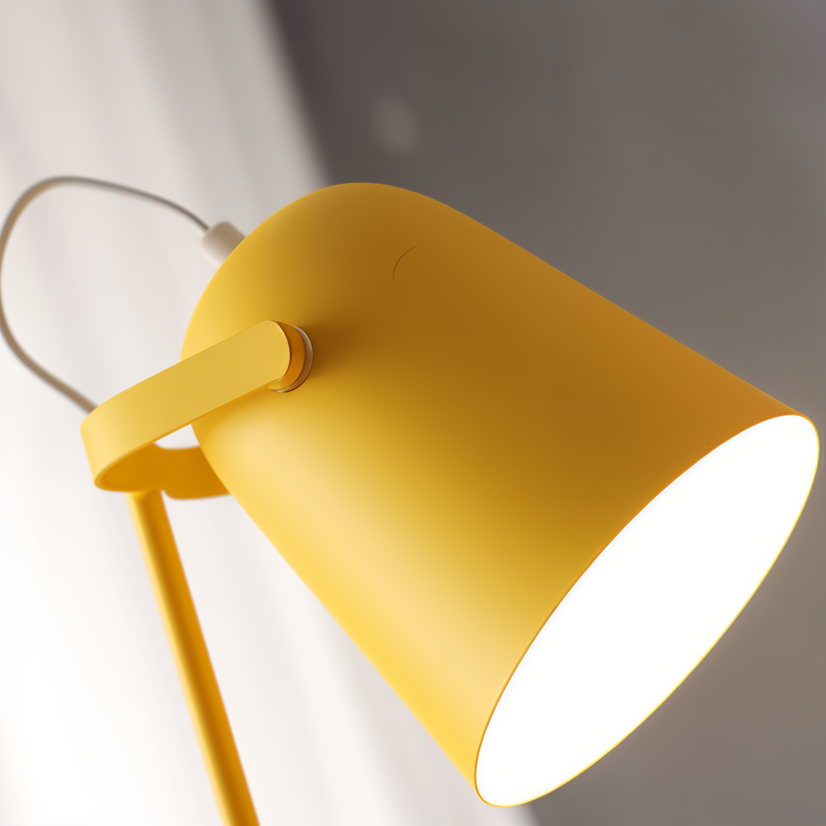Oak & Coral | Macaron Table Lamp - Nordic Yellow Desk Lamp - Adjustable Lamp