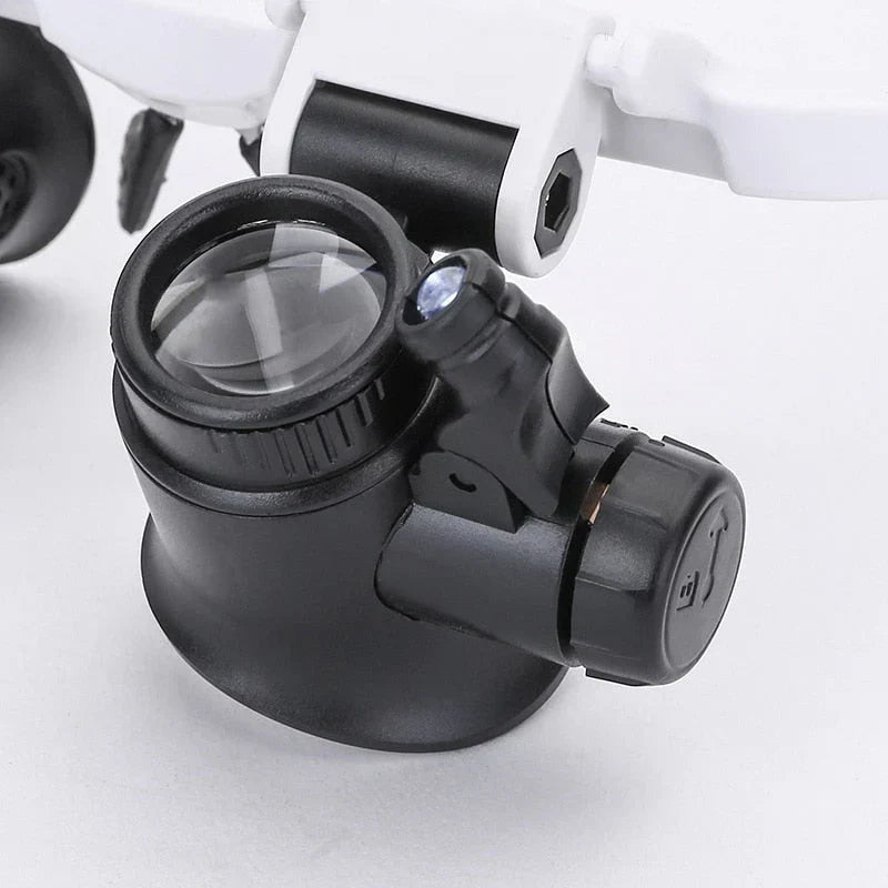 Oak & Coral | Magnifying Glass Glasses with LED Lighting