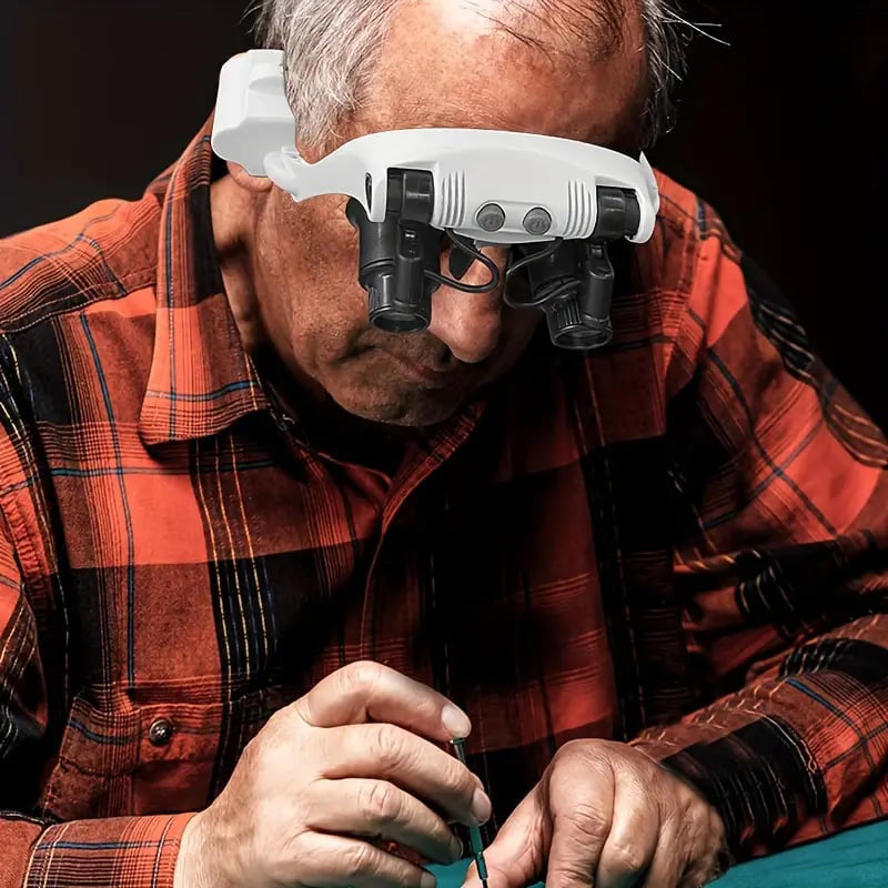 Oak & Coral | Magnifying glasses with LED lamps for double eyes