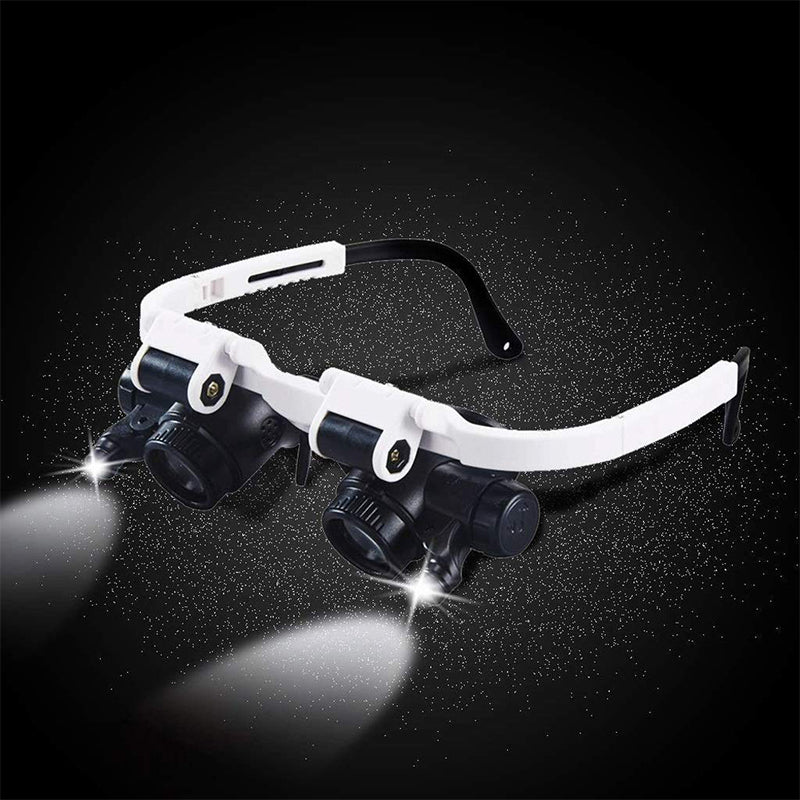 Oak & Coral | Magnifying glasses with LED lamps for double eyes