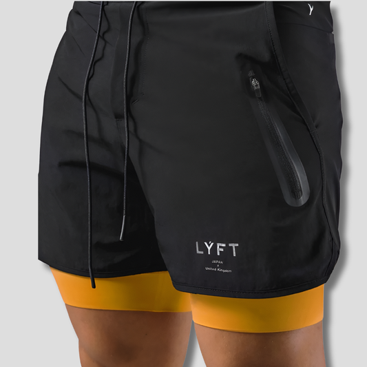 Oak & Coral | Men's 2-in-1 Running Shorts with Liner