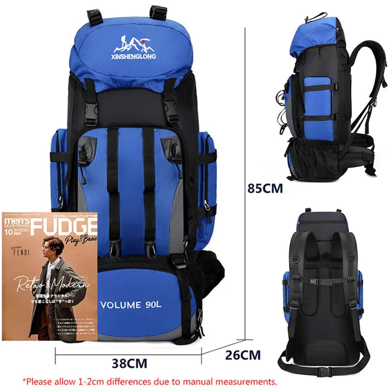 Oak & Coral | Men's 90L Hiking Backpack with Multiple Compartments
