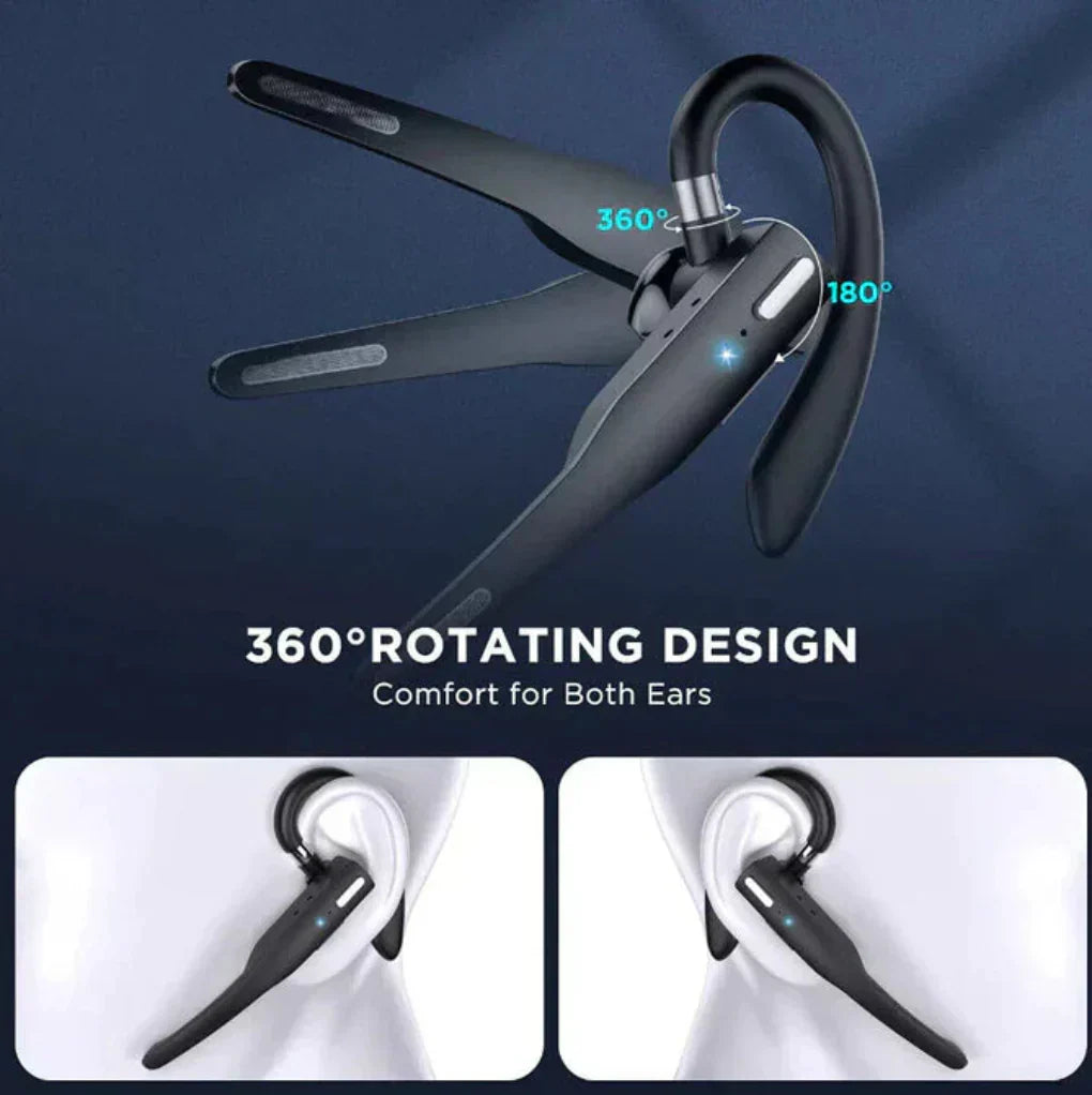 Oak & Coral | Men's Bluetooth 5.1 Ear Hook Headset with Dual Mic