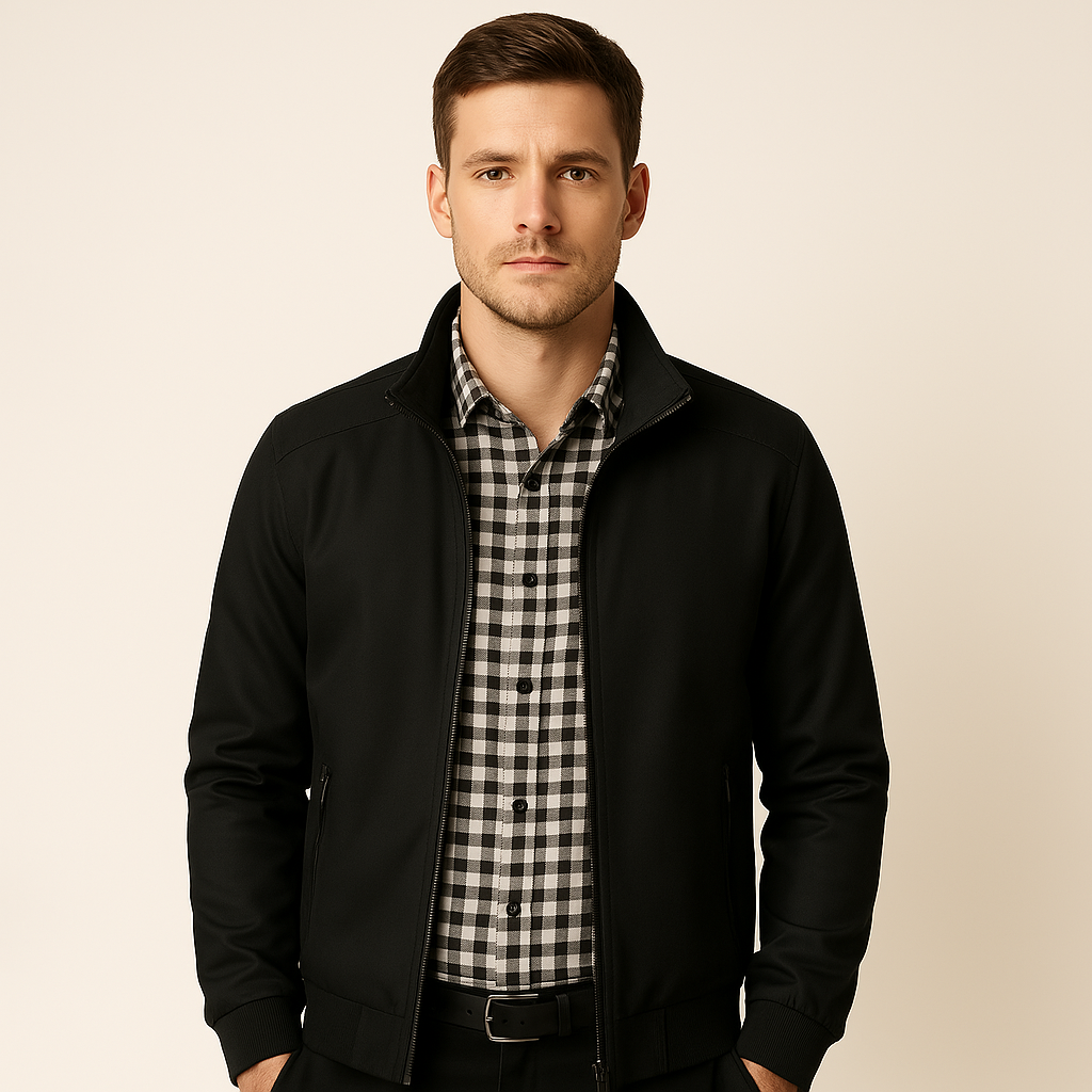 Oak & Coral | Men's Bomber Jacket with Zipper Pockets