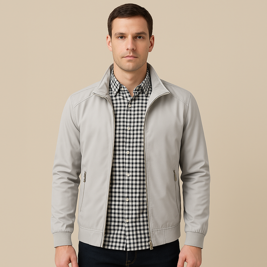 Oak & Coral | Men's Bomber Jacket with Zipper Pockets