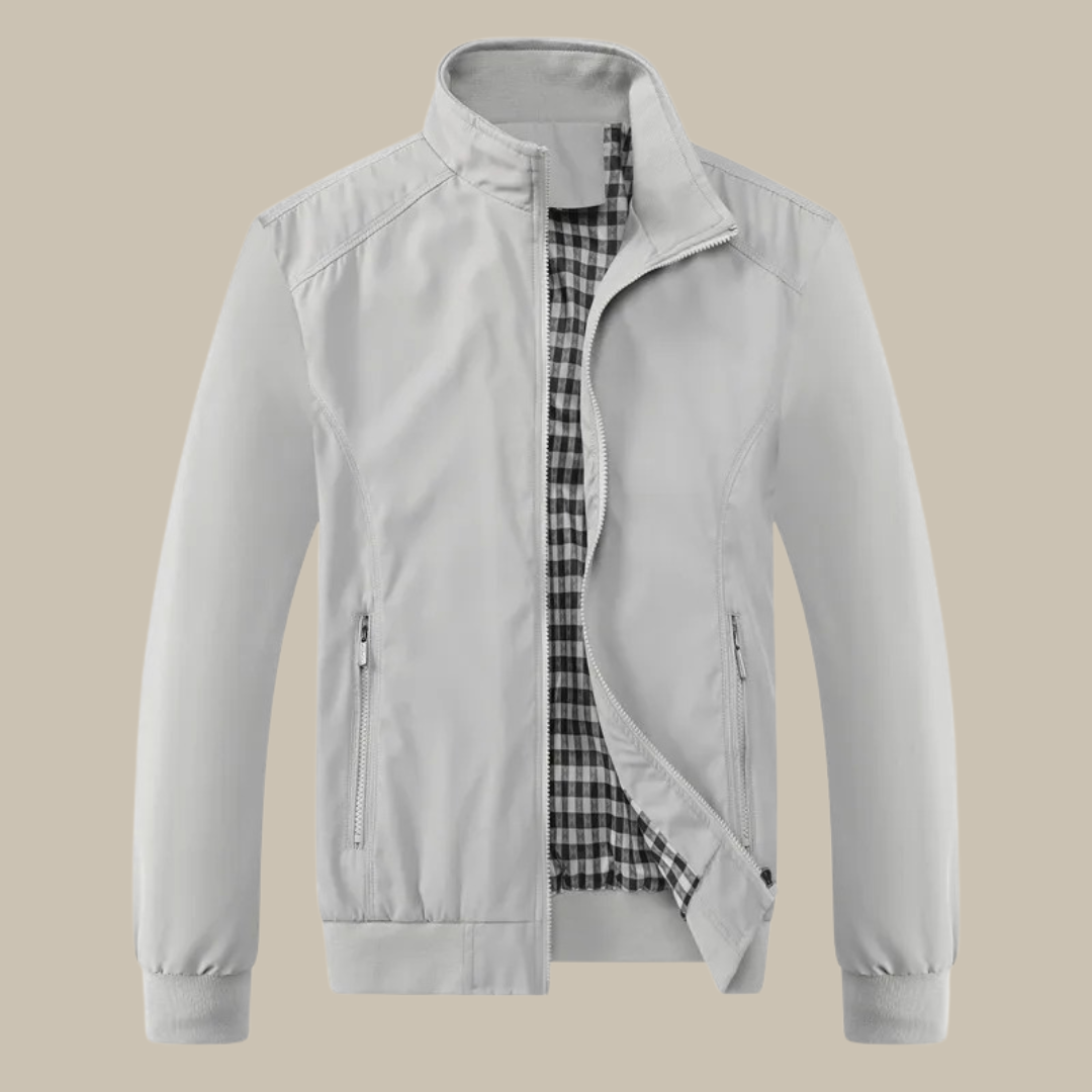Oak & Coral | Men's Bomber Jacket with Zipper Pockets