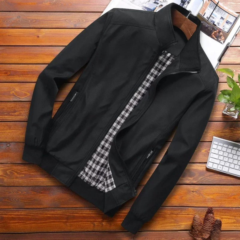 Oak & Coral | Men's Bomber Jacket with Zipper Pockets
