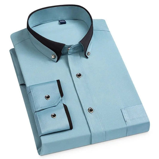 Oak & Coral | Men's Business Shirt with Contrast Collar & Cuffs