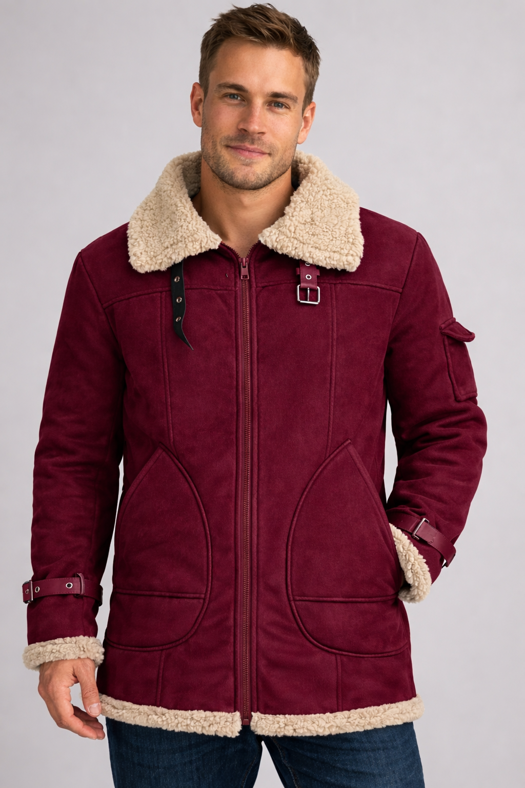Oak & Coral Men's Camel Stylish Flying Jacket