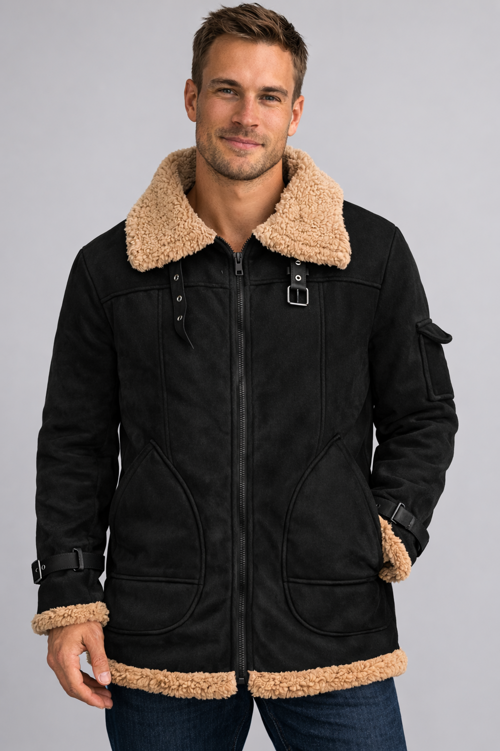 Oak & Coral Men's Camel Stylish Flying Jacket