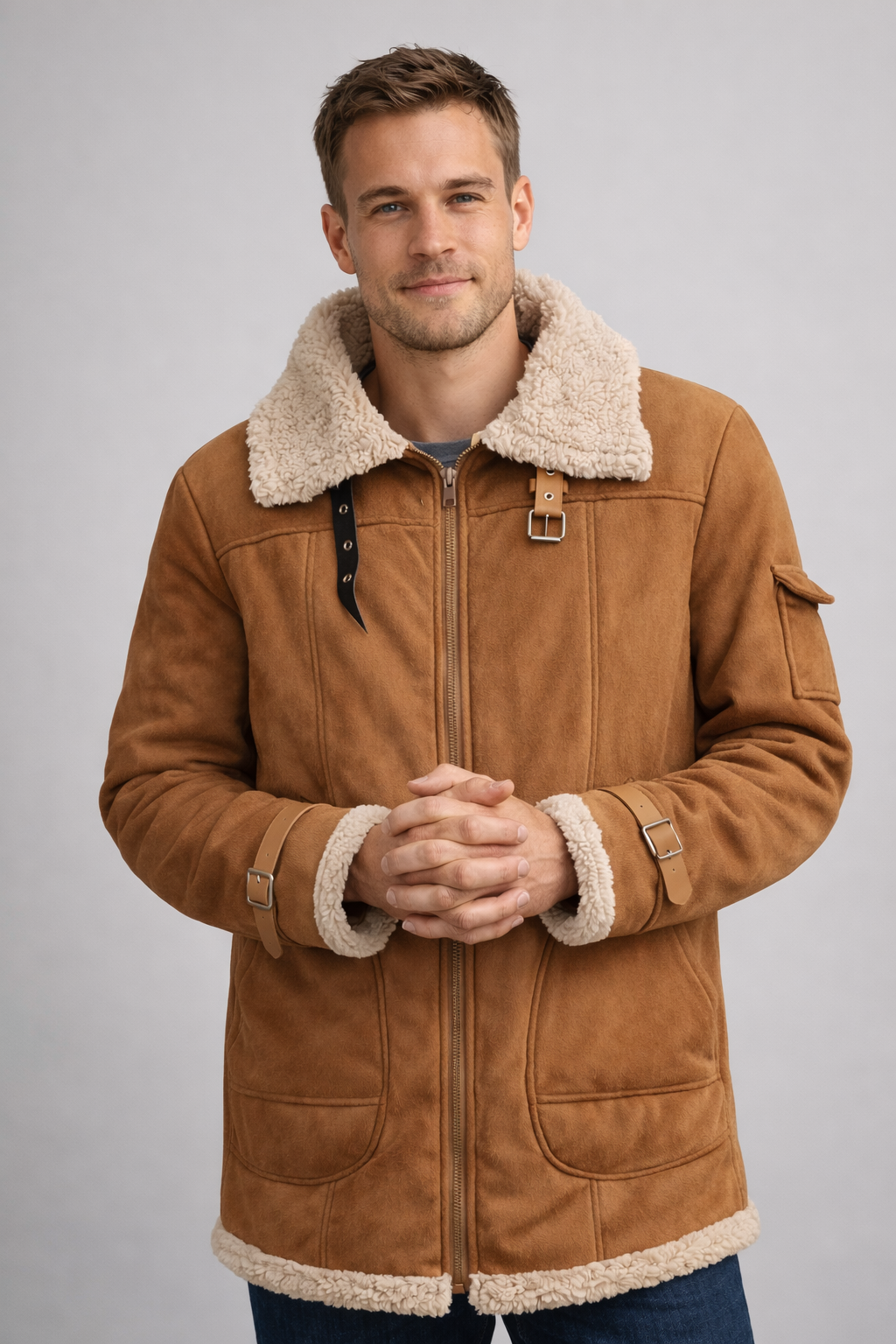 Oak & Coral Men's Camel Stylish Flying Jacket