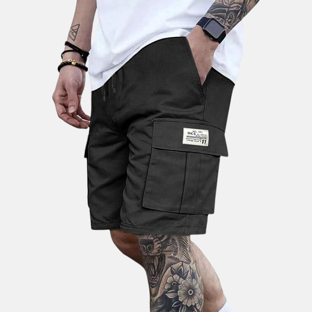 Oak & Coral | Men's Cargo Shorts with Lace-Up Waist