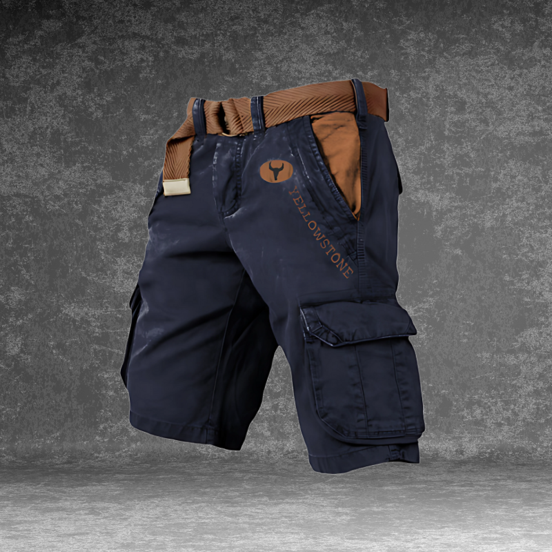 Oak & Coral | Men's Cargo Shorts with Side Pockets