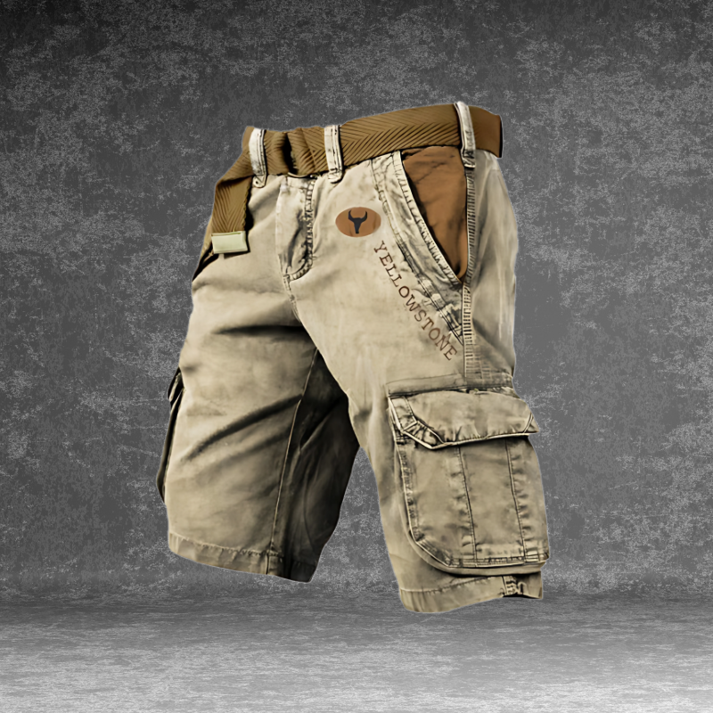 Oak & Coral | Men's Cargo Shorts with Side Pockets
