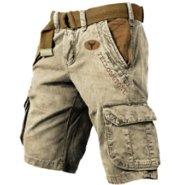 Oak & Coral | Men's Cargo Shorts with Side Pockets