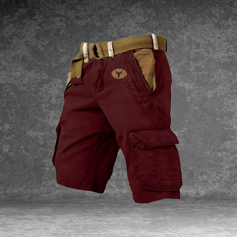 Oak & Coral | Men's Cargo Shorts with Side Pockets