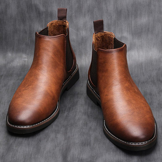 Oak & Coral | Men's Chelsea Boots with Elastic Side Panels
