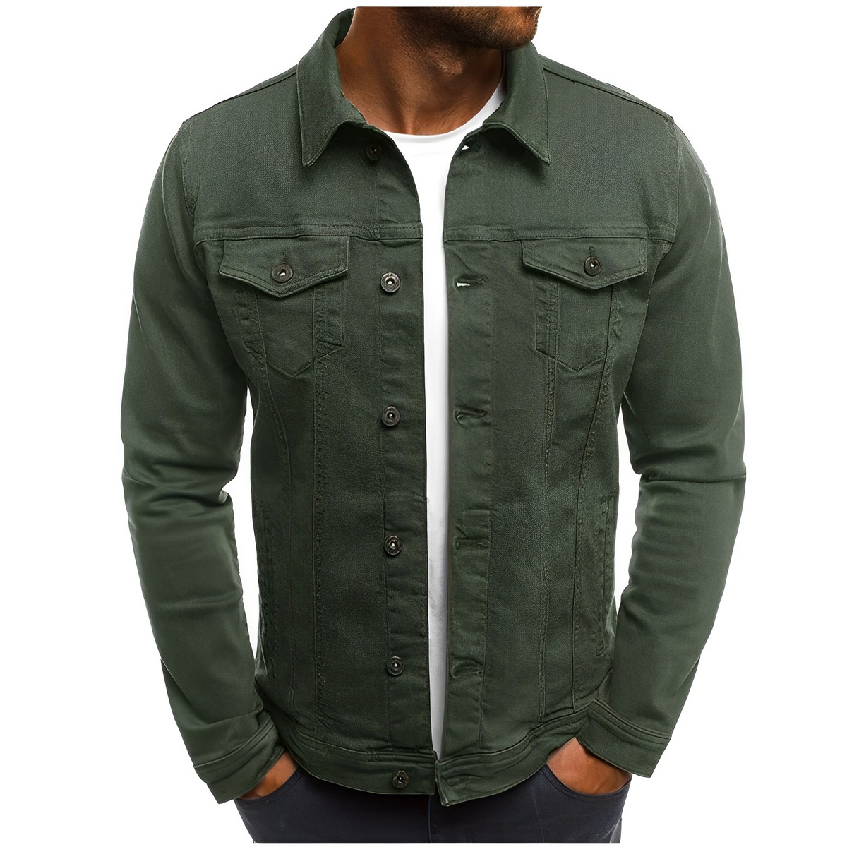Oak & Coral | Men's Classic Denim Jacket – Lightweight Summer Style
