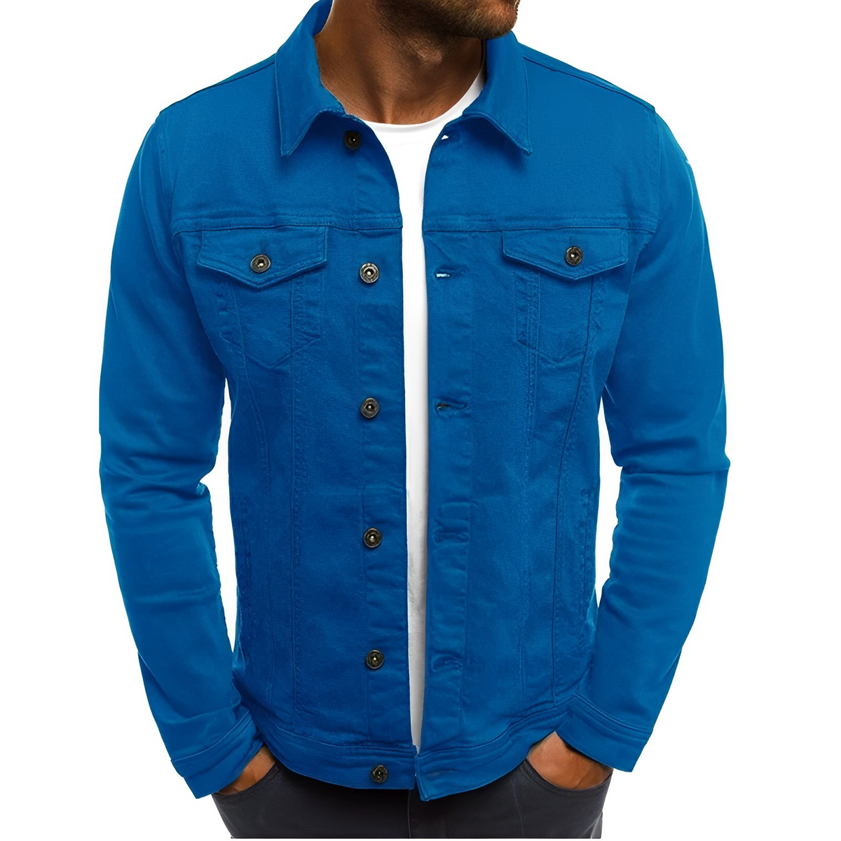 Oak & Coral | Men's Classic Denim Jacket – Lightweight Summer Style