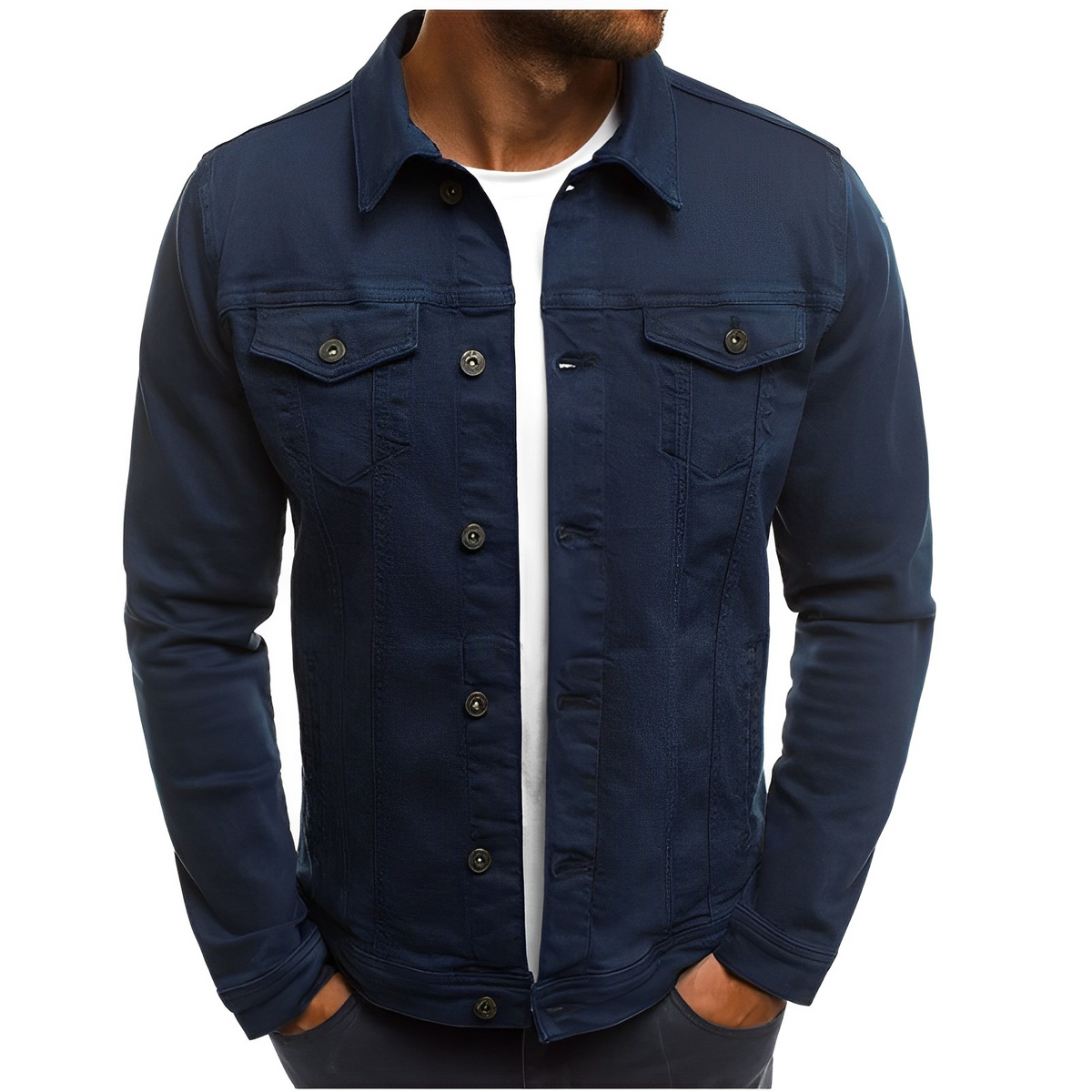 Oak & Coral | Men's Classic Denim Jacket – Lightweight Summer Style