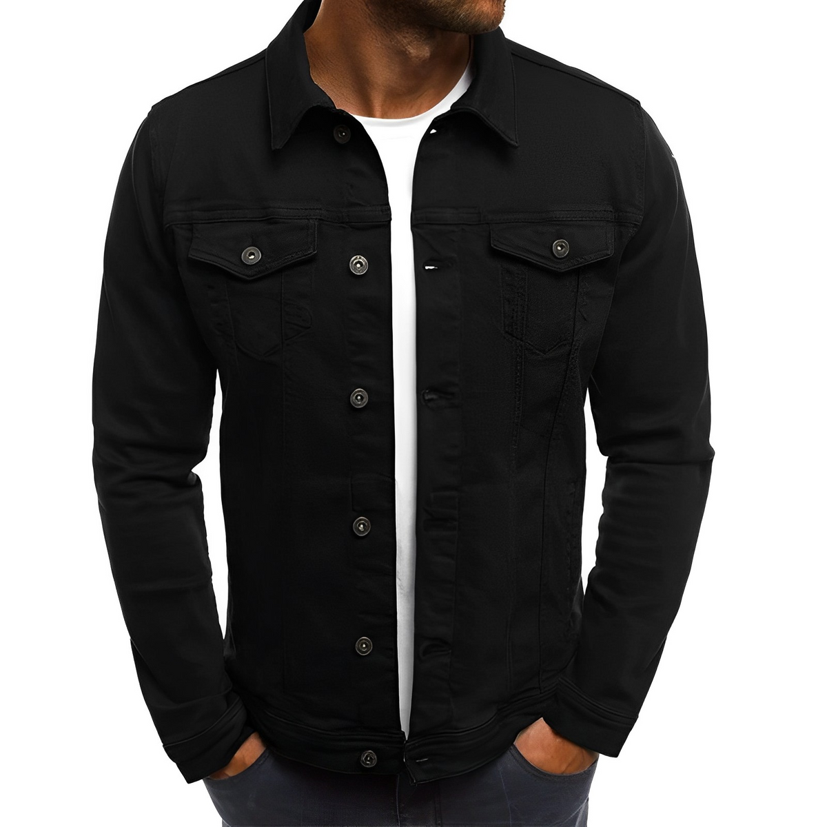 Oak & Coral | Men's Classic Denim Jacket – Lightweight Summer Style
