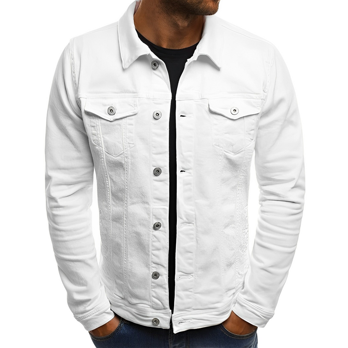 Oak & Coral | Men's Classic Denim Jacket – Lightweight Summer Style