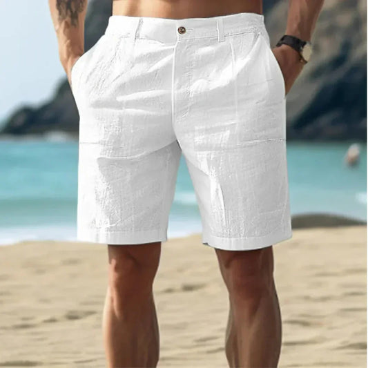 Oak & Coral | Men's Drawstring Linen Shorts