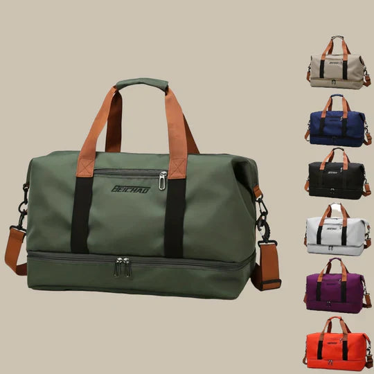 Oak & Coral | Men's Duffle Gym Bag with Shoe Compartment