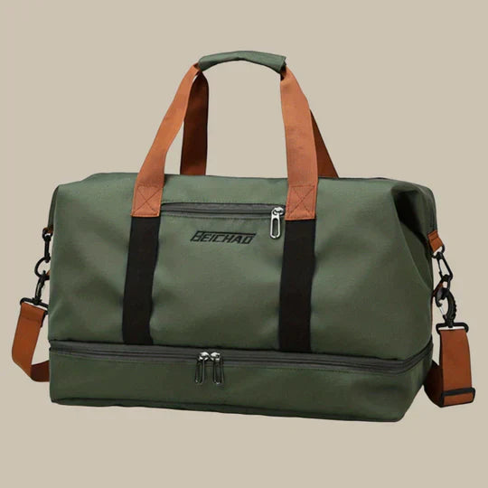 Oak & Coral | Men's Duffle Gym Bag with Shoe Compartment