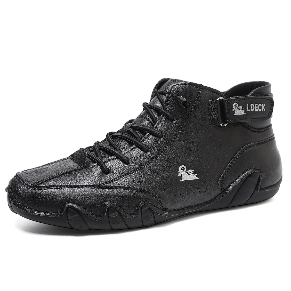 Oak & Coral | Men's High-Top Sneakers with Lace-Up Closure