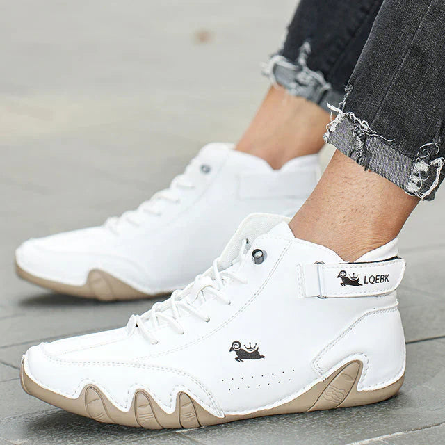Oak & Coral | Men's High-Top Sneakers with Lace-Up Closure