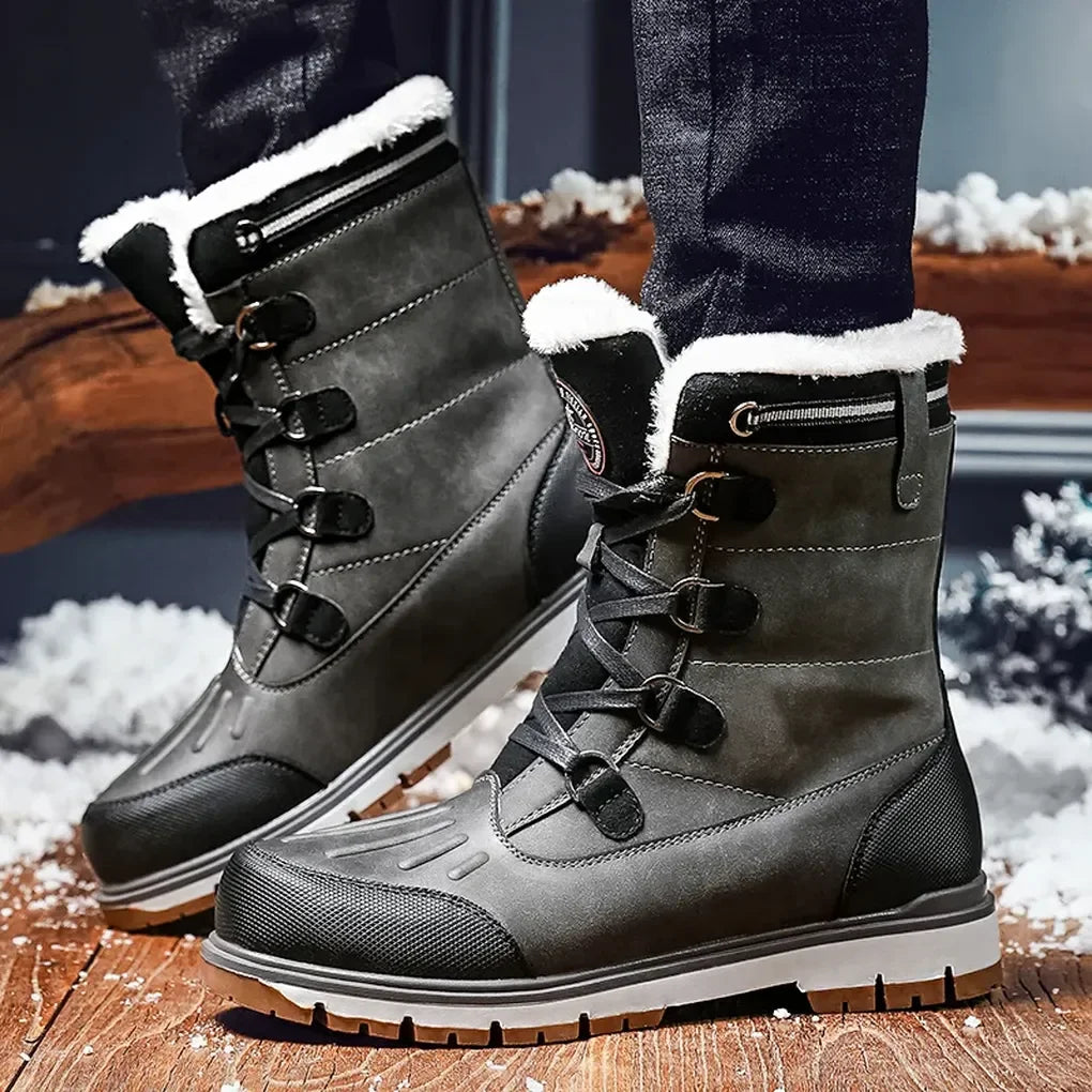 Oak & Coral | Men's Insulated Snow Boots with Fur Lining