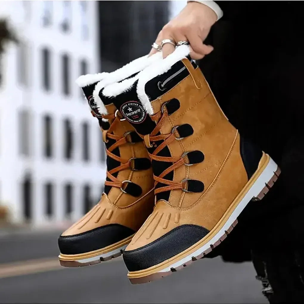 Oak & Coral | Men's Insulated Snow Boots with Fur Lining