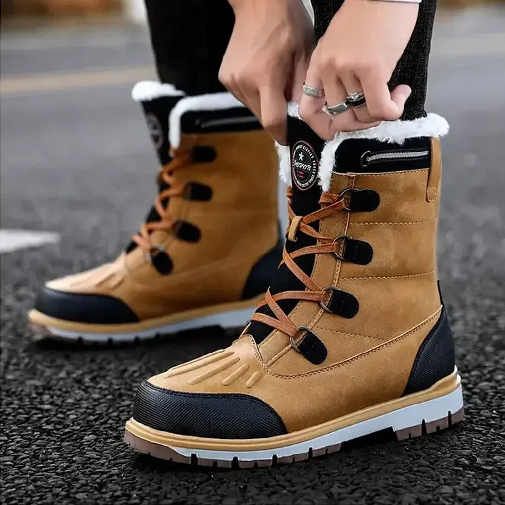 Oak & Coral | Men's Insulated Snow Boots with Fur Lining