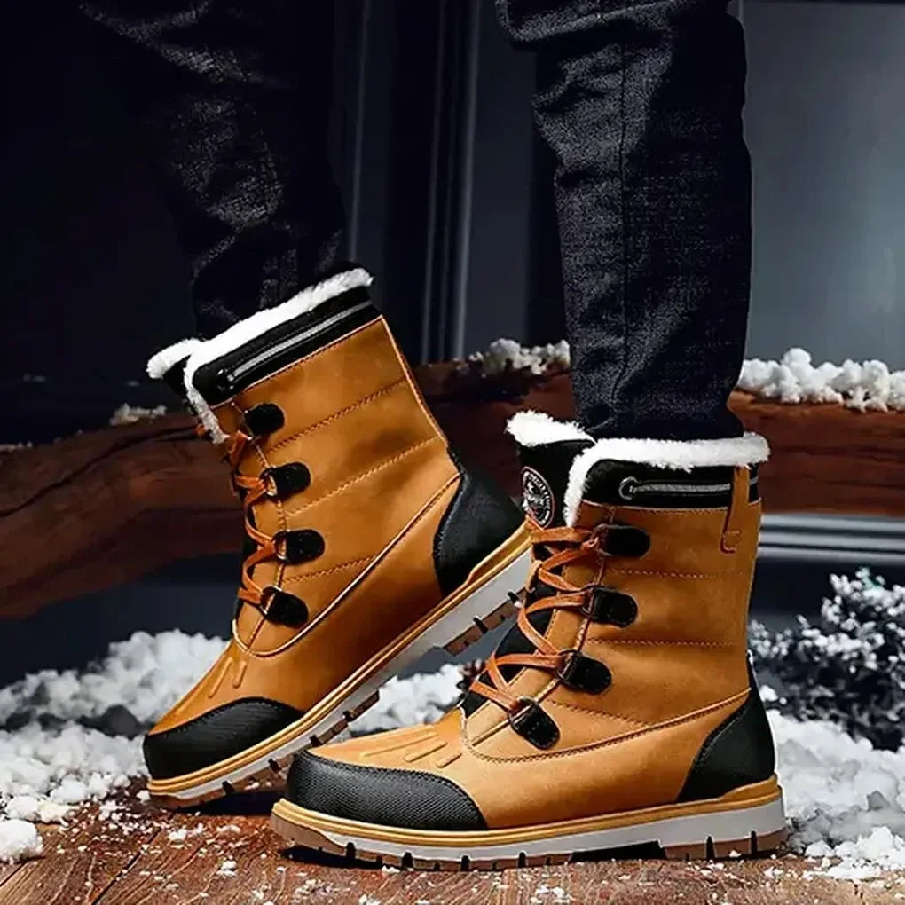 Oak & Coral | Men's Insulated Snow Boots with Fur Lining