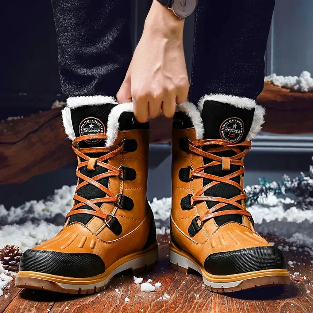 Oak & Coral | Men's Insulated Snow Boots with Fur Lining