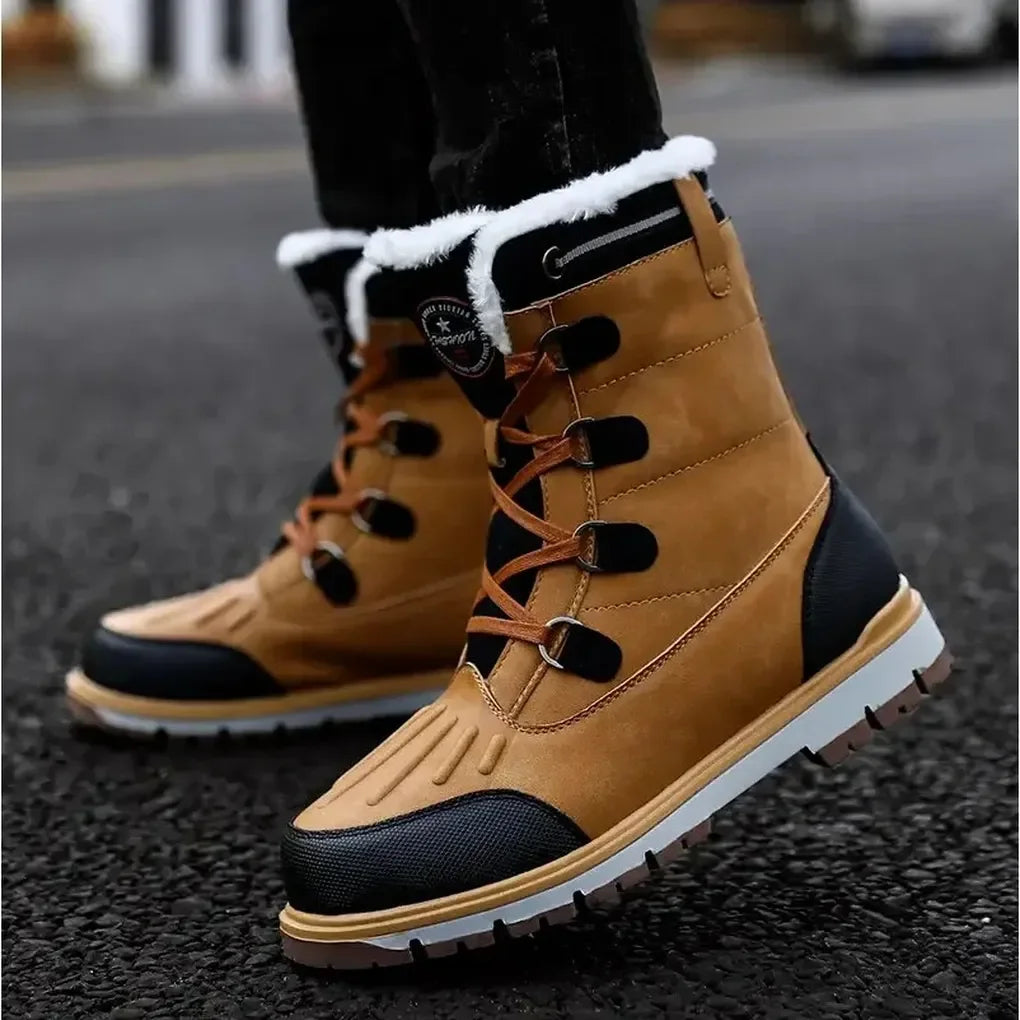 Oak & Coral | Men's Insulated Snow Boots with Fur Lining