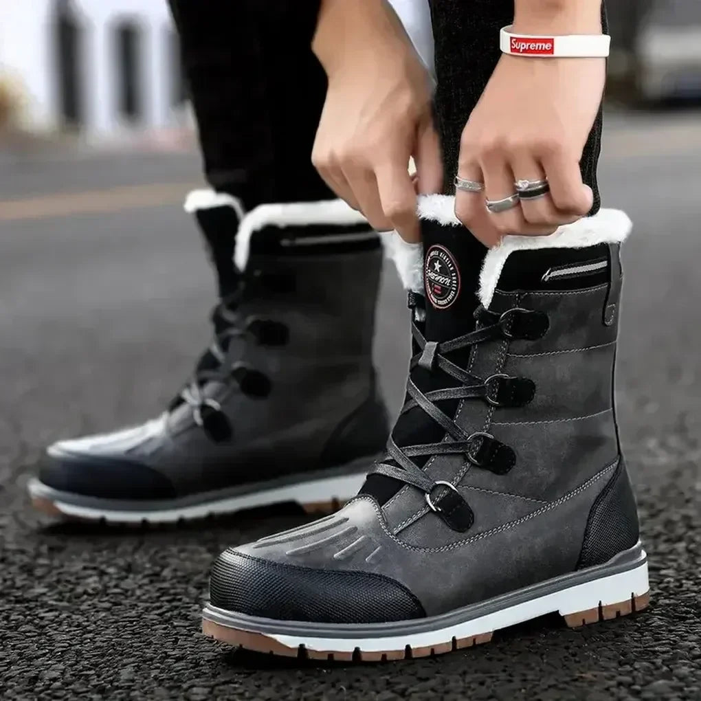 Oak & Coral | Men's Insulated Snow Boots with Fur Lining