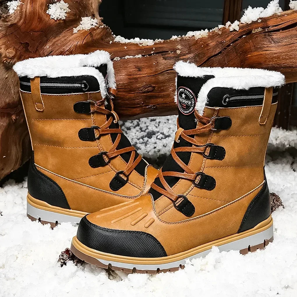Oak & Coral | Men's Insulated Snow Boots with Fur Lining