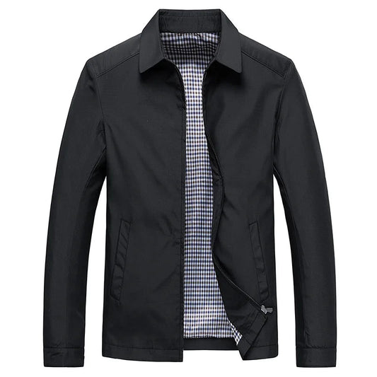Oak & Coral | Men's Lightweight Jacket with Checked Lining
