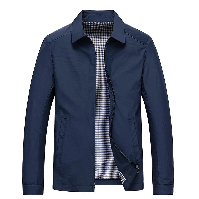Oak & Coral | Men's Lightweight Jacket with Checked Lining