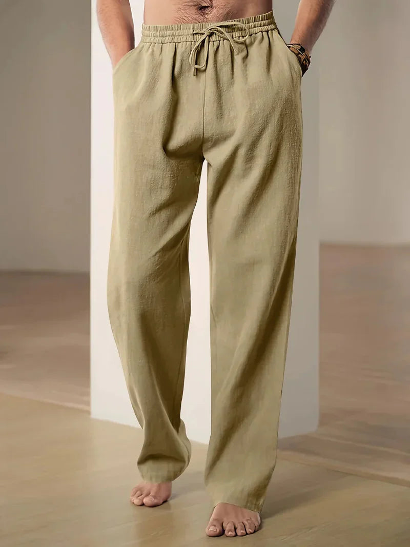 Oak & Coral | Men's Linen Drawstring Pants