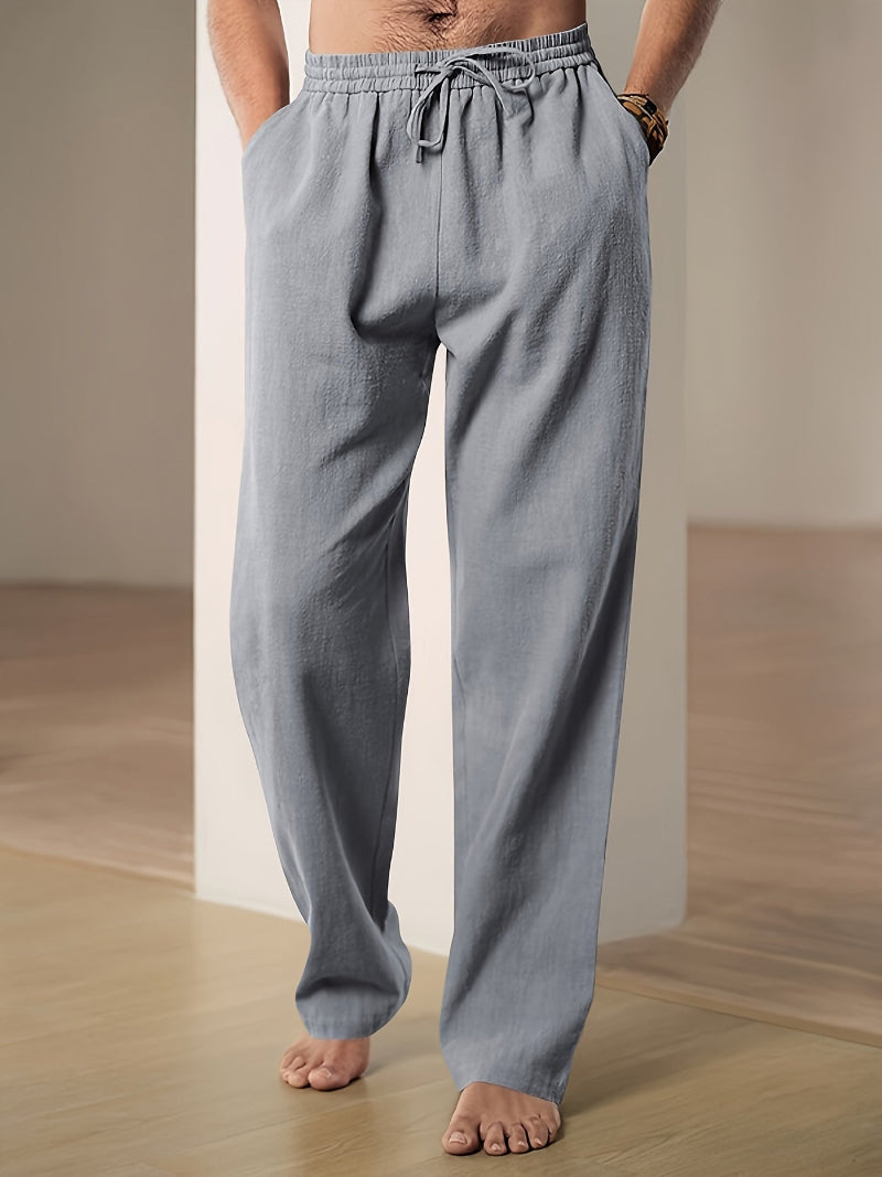 Oak & Coral | Men's Linen Drawstring Pants