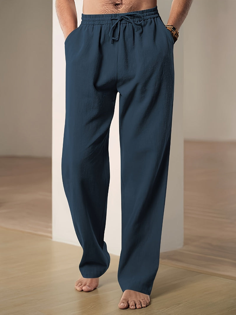 Oak & Coral | Men's Linen Drawstring Pants
