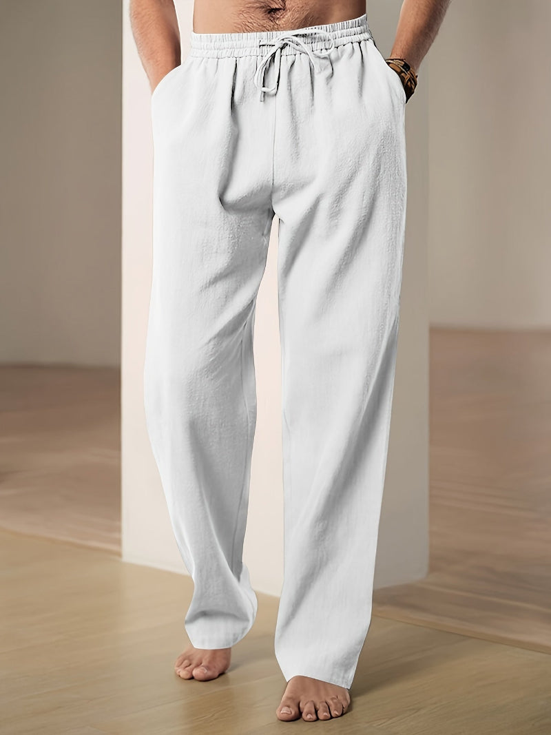 Oak & Coral | Men's Linen Drawstring Pants