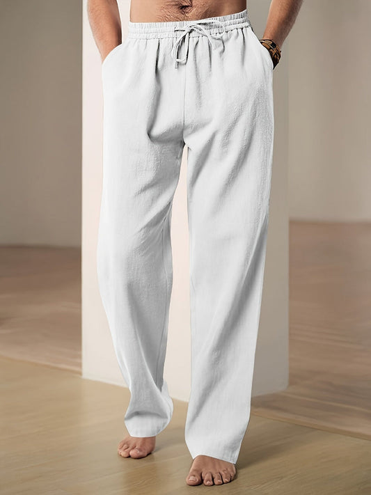 Oak & Coral | Men's Linen Drawstring Pants